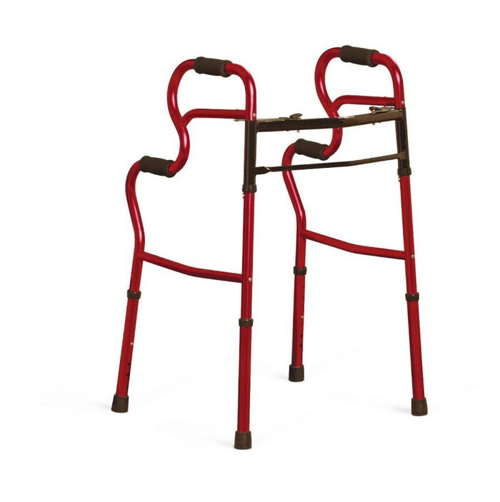 Medline Adult Stand-Assist Walkers, Red, Case of 2