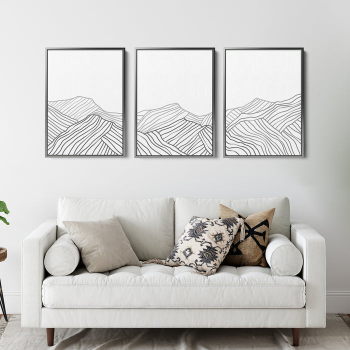 Minimalist Mountains - Set of 3 - Jetty Home