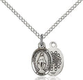 Miraculous medal 0702M1, Sterling Silver