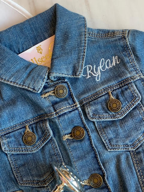 Monogrammed Jean Jacket for Baby & Kids