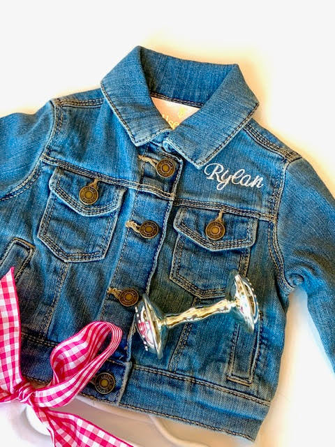 Monogrammed Jean Jacket for Baby & Kids