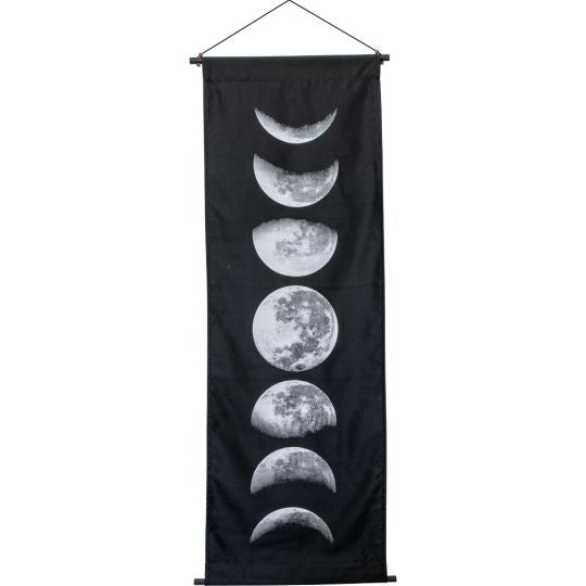 Moon Phases - Cotton Hand Printed Banner