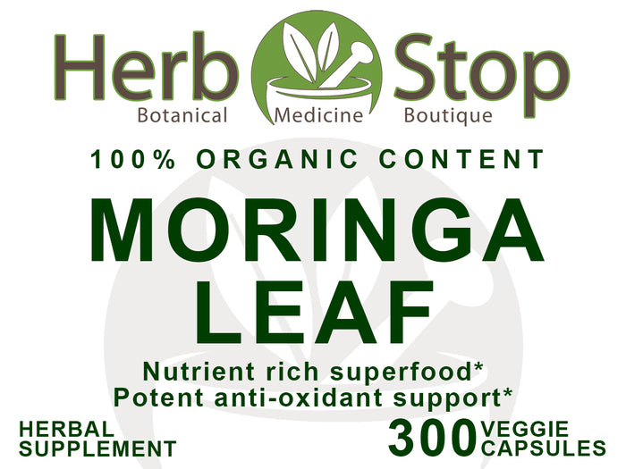 Moringa Leaf Capsules Label - Front