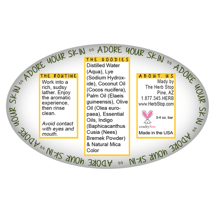 Handmade Mountain Air Soap Label - Back
