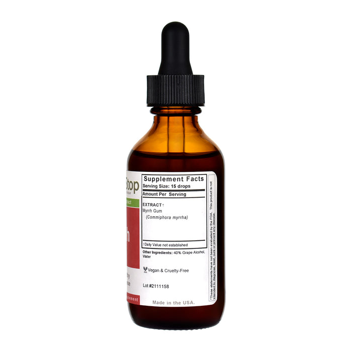 Myrrh Liquid Extract 2 oz Bottle - Right
