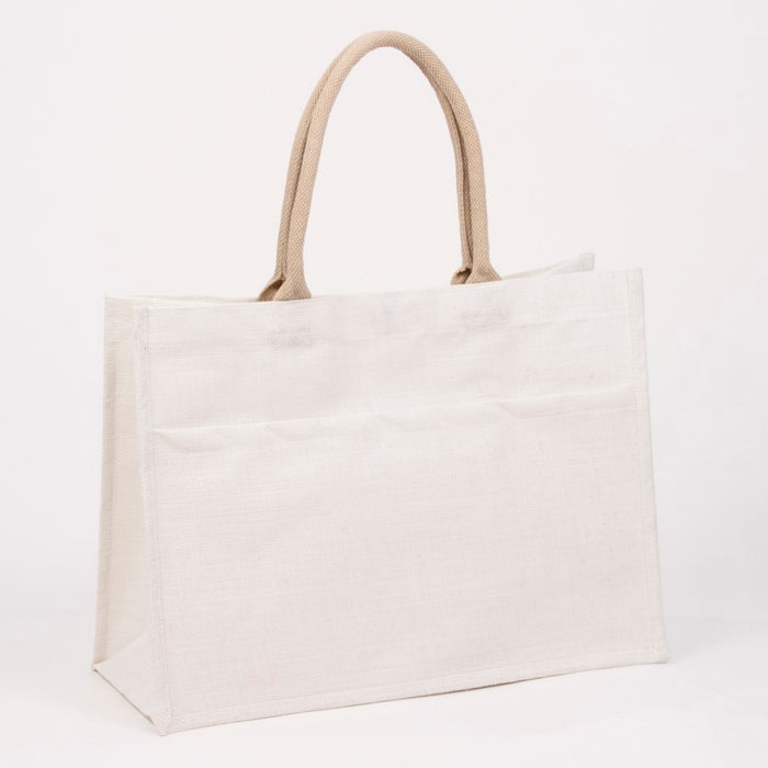 Natural Jute Pocket Tote
