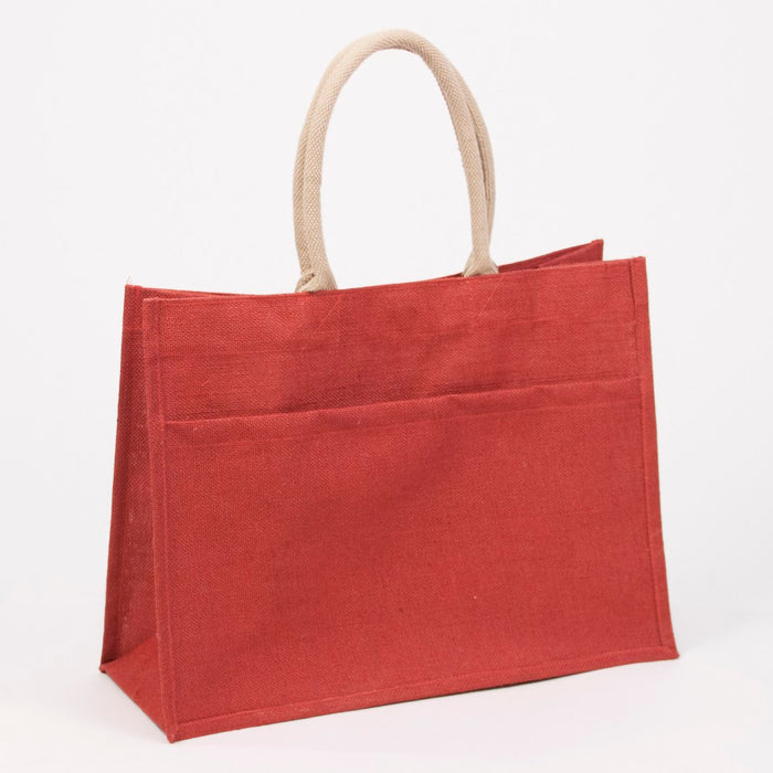 Natural Jute Pocket Tote