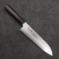 Oul AUS10 Hammered Damascus Santoku  180mm Rosewood Handle - Seisuke Knife