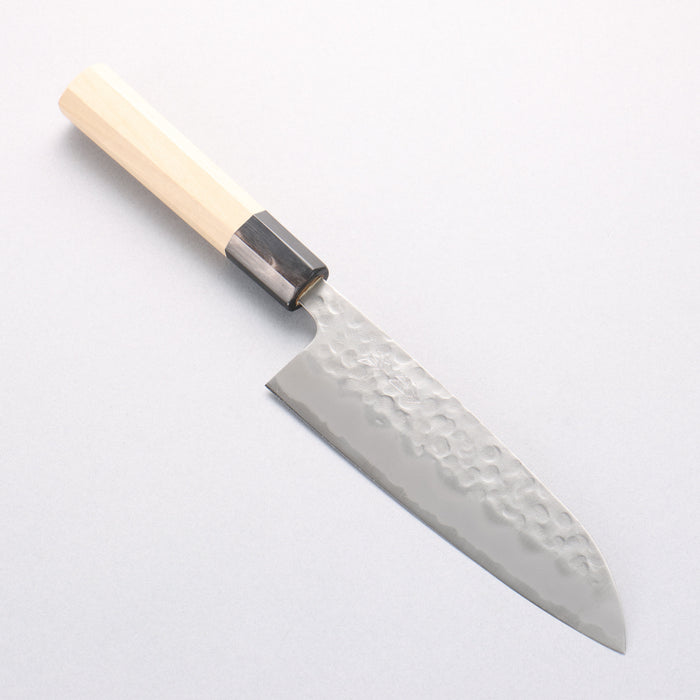 Oul White Steel No.2 Hammered Santoku 165mm Magnolia Handle - Seisuke Knife