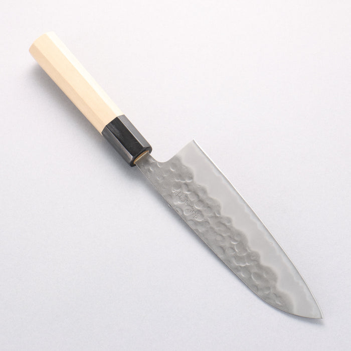 Oul White Steel No.2 Hammered Santoku 165mm Magnolia Handle - Seisuke Knife