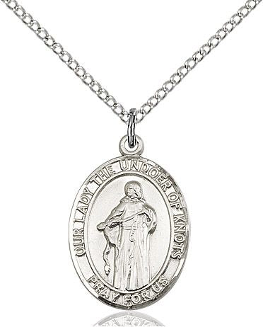 Our Lady Untier of Knots medal S3831, Sterling Silver
