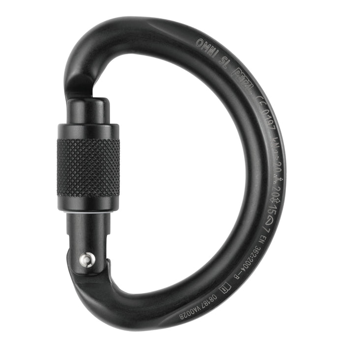 Petzl Omni Screw Lock Carabiner - Black