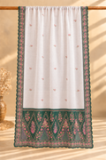 Printed Organza Dupatta in Green Floral