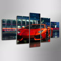 Red Aventador Luxury Sports Car Wall Art Frame Canvas Printing Decor