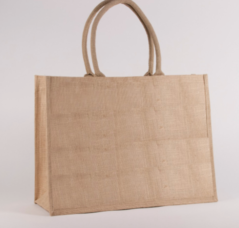 Red Jute Pocket Tote