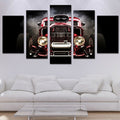 Retro Red Rod Car Wall Art Frame Canvas Printing Decor