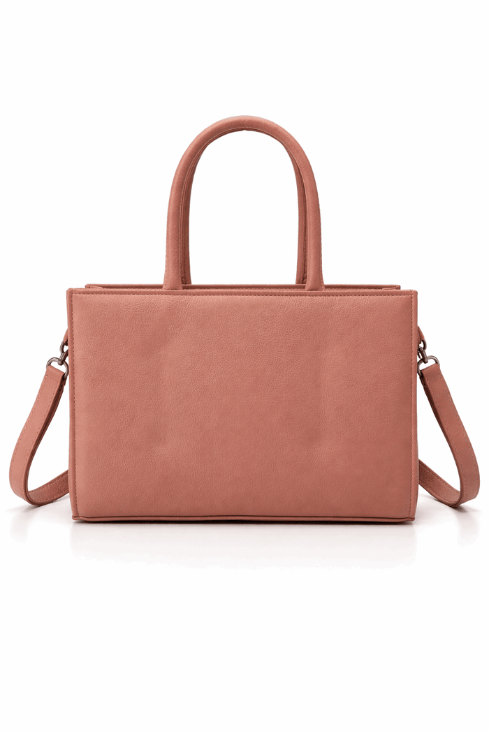 Soft Pink Vegan Leather Satchel - Nishat Creative Store