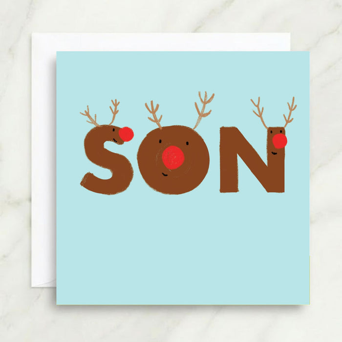 Son Reindeer Christmas Card