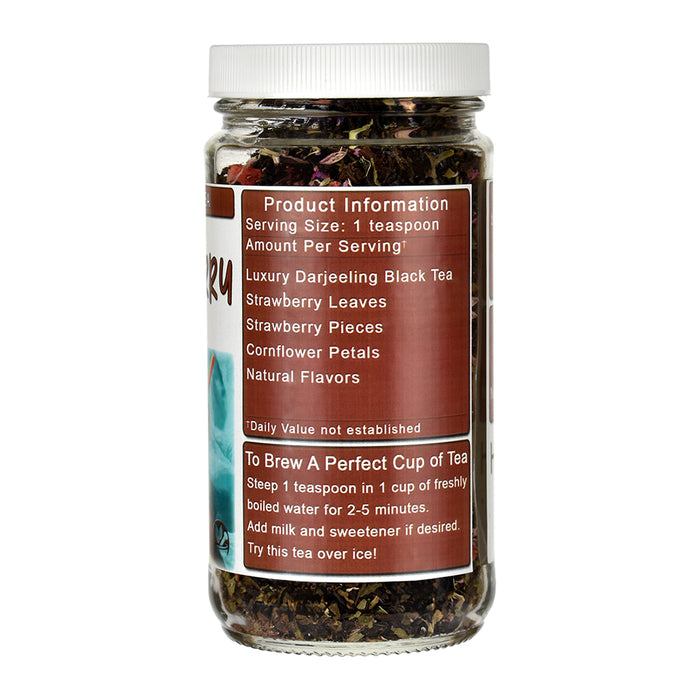 Strawberry Darjeeling Loose Leaf Black Tea Jar - Right