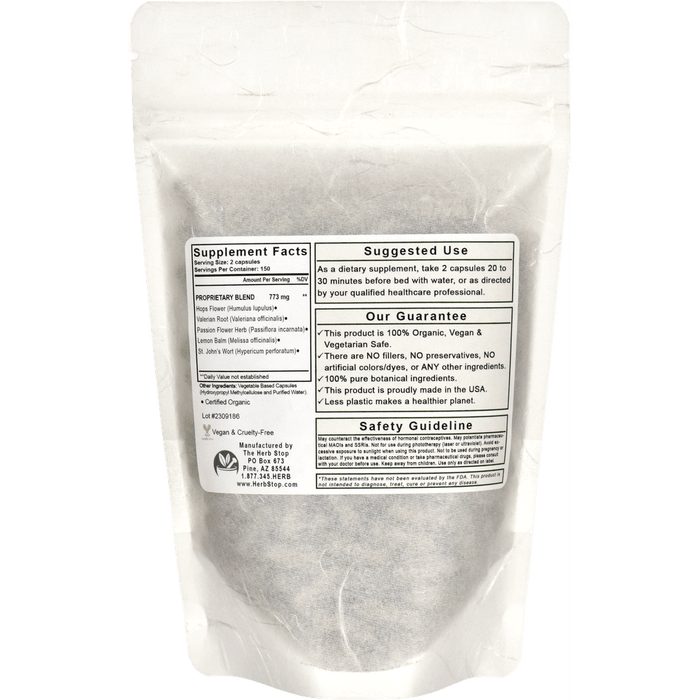 Sweet Dreams Are Made of Z's Capsules Bulk Bag Back