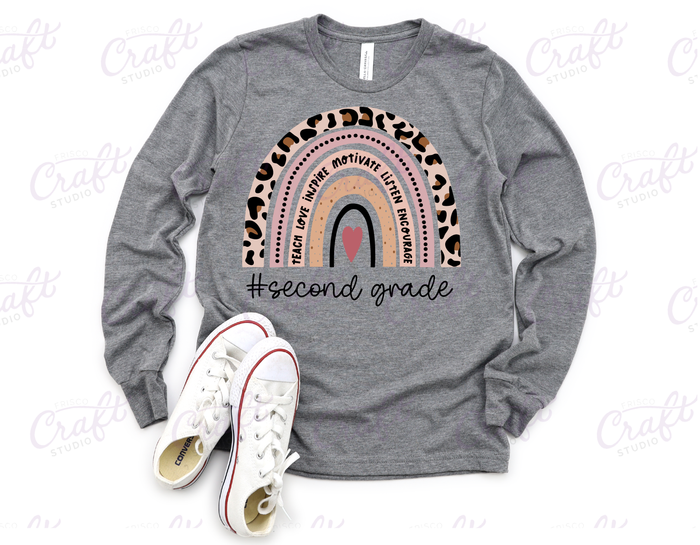 Teacher Leopard Rainbow Shirt