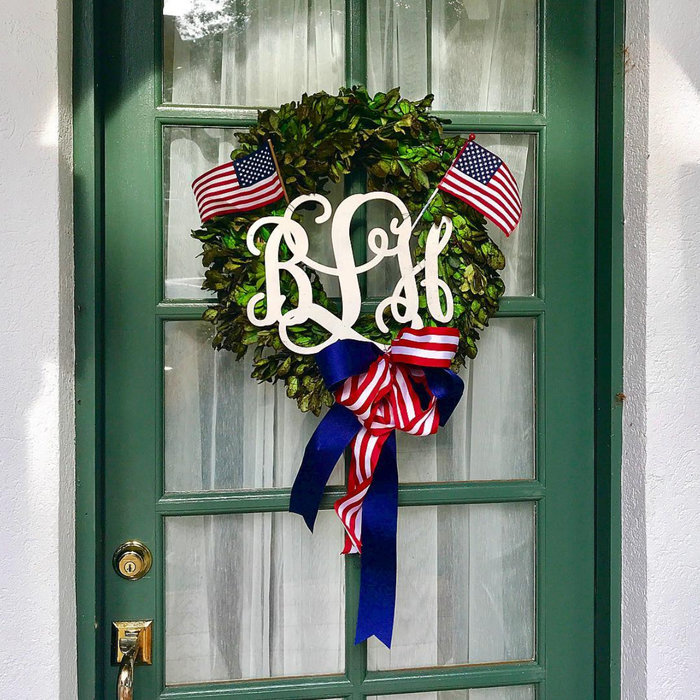 Three Letter Interlocking Wooden Monogram