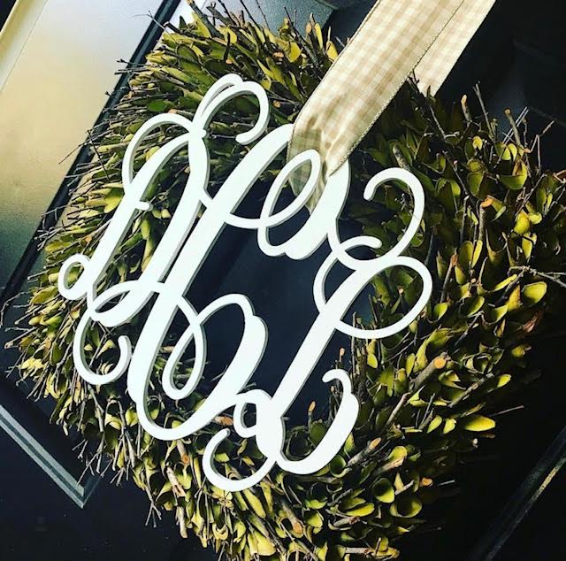 Three Letter Interlocking Wooden Monogram