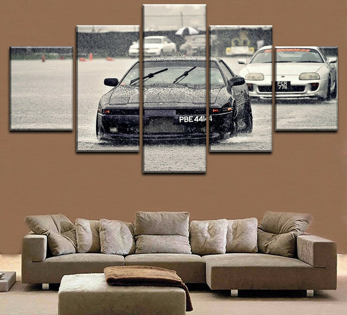 Toyota Supra MK3 Drift Cars Wall Art Frame Canvas Printing Decor - BlueArtDecor
