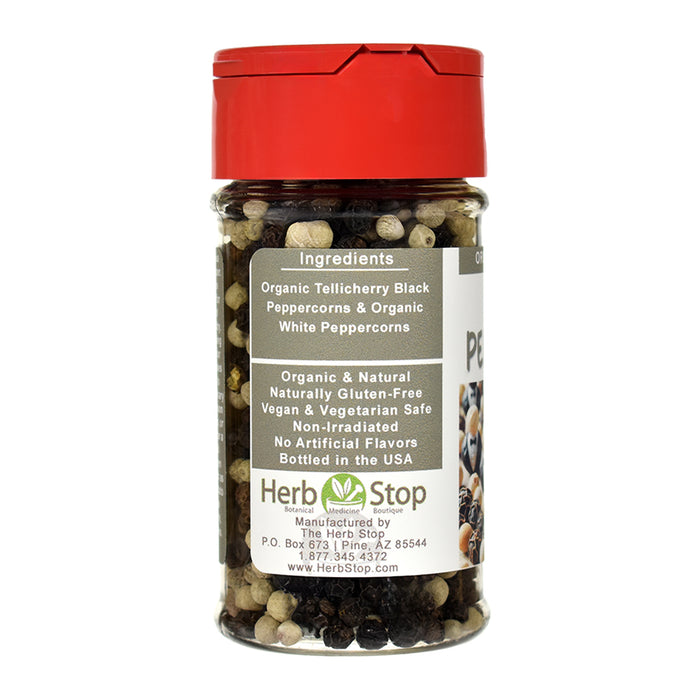 Organic Tuxedo Peppercorns Blend Jar - Left