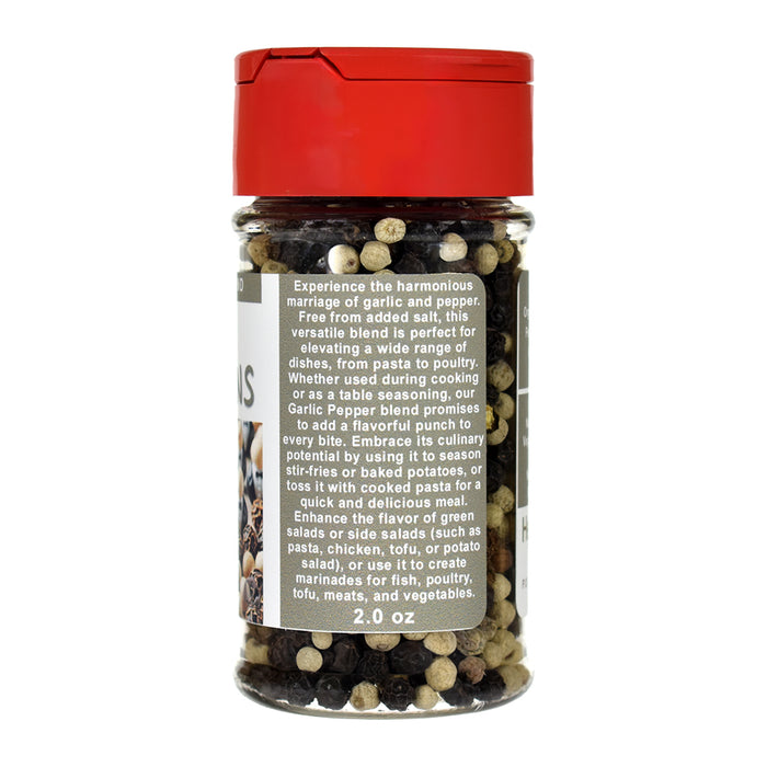 Organic Tuxedo Peppercorns Blend Jar - Right