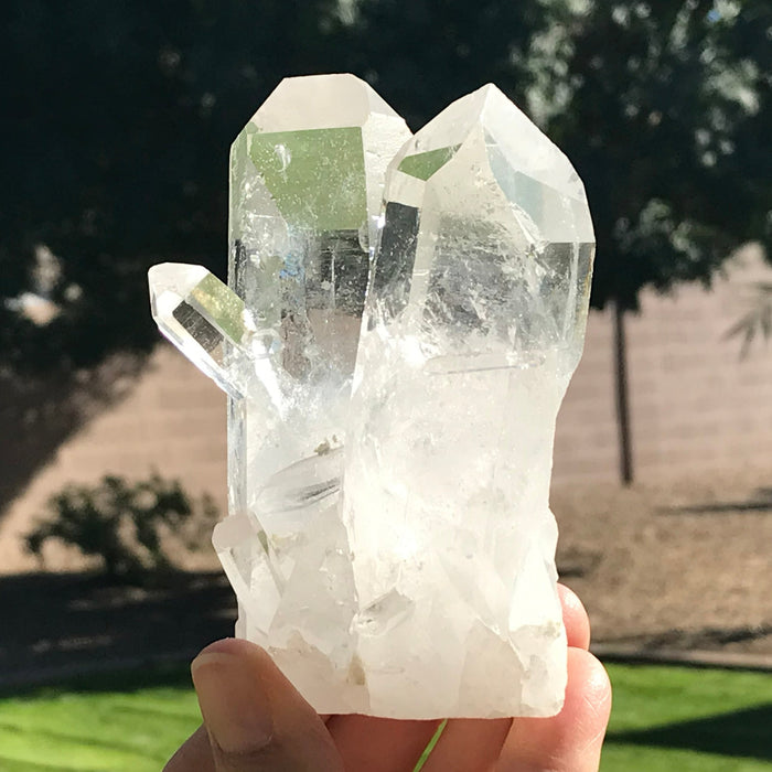 Twin Points Brazilian Crystal Cluster