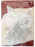 Veggie Delight - Peel Stick and Stitch Hand Embroidery Patterns -- MCreativeJ