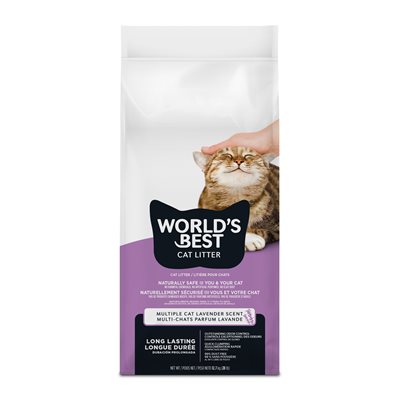 Worlds Best Lavender Multi Cat Litter 28lbs